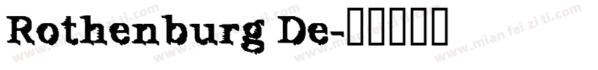 Rothenburg De字体转换